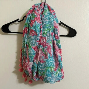 EUC Lily Pulitzer Lobster Tassel Resort Infinity Scarf
